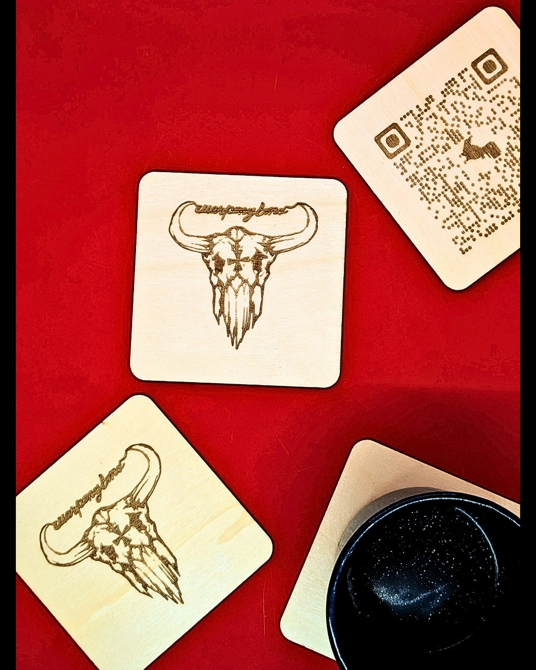 Buffalo Skull Coasters