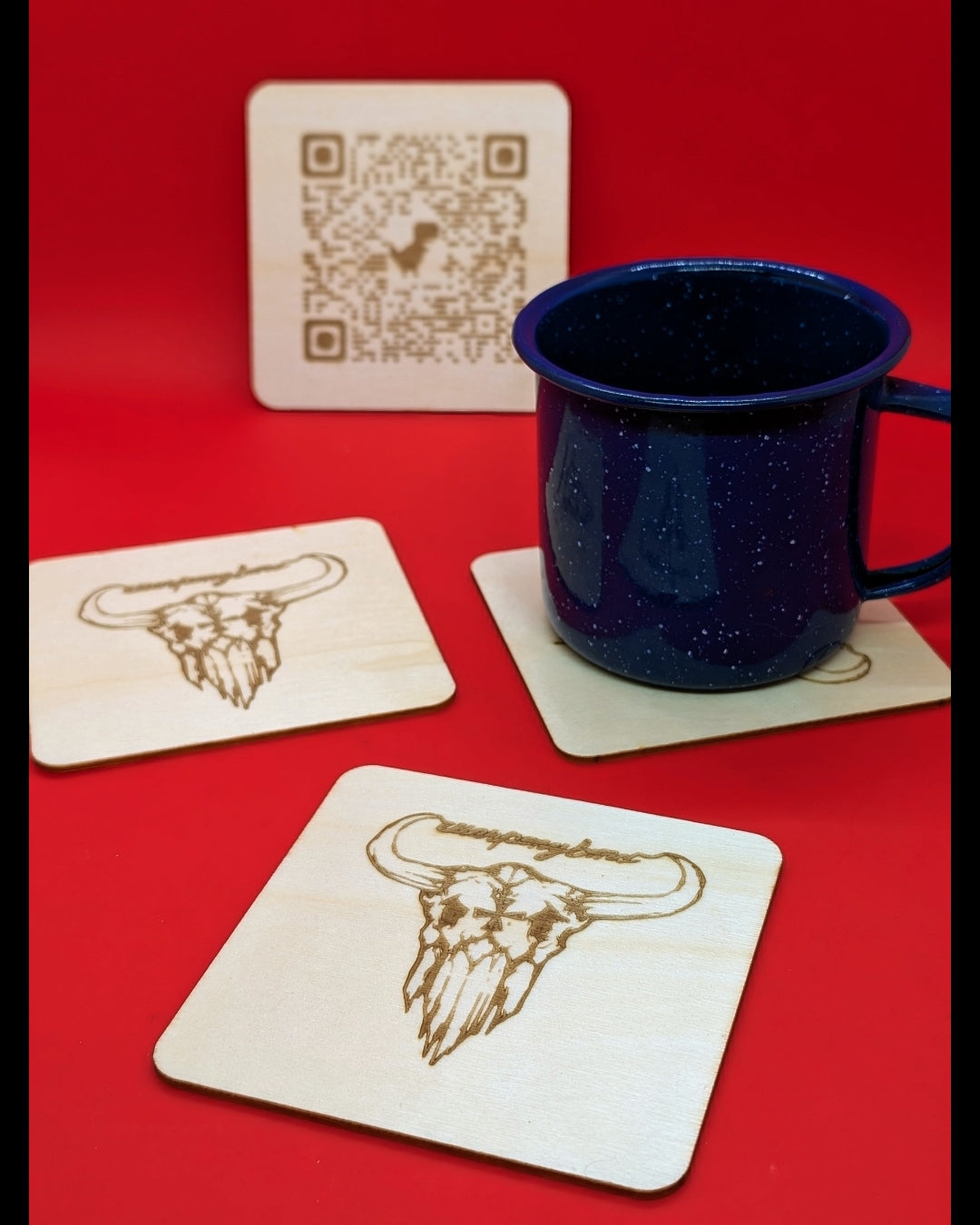 Buffalo Skull Coasters